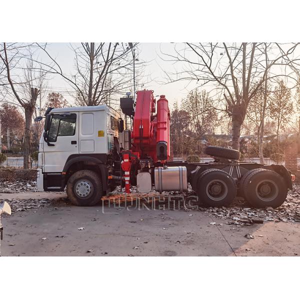 371hp колеса Sinotruk HOWO 6x4 40t 10 вагона с краном 8 тонн телескопичные