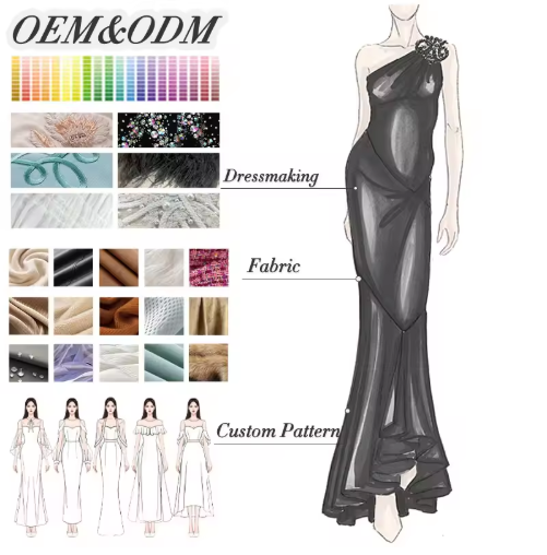 Lady'S Elegant Womens Athletic Dresses Fashionable Long Sleeved Dress 59.5cm 60.5cm