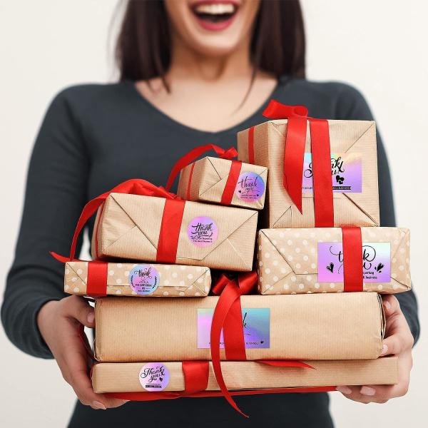 Thank You Cards, Christmas Stickers Set,  Thank You Business Card Thank You Roll Labels Thank You for Support