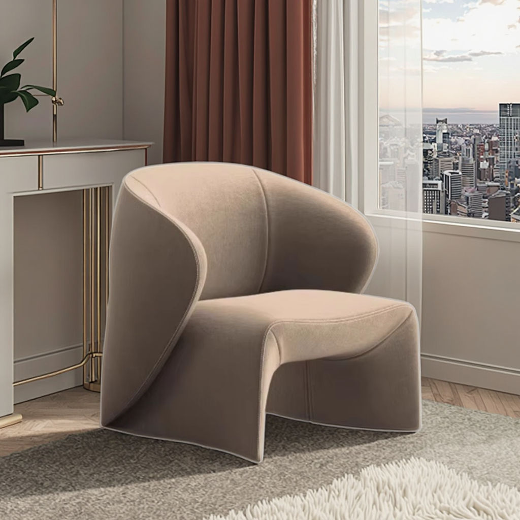High-End Modern Single Leisure Chair Comfortable Living Room Lounge Accent Chair Casual Armchair Chair for Hotel Apartment