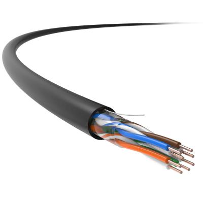 Sólido maioria do cabo ethernet 24AWG de UTP CAT5E porque revestimento exterior do PE
