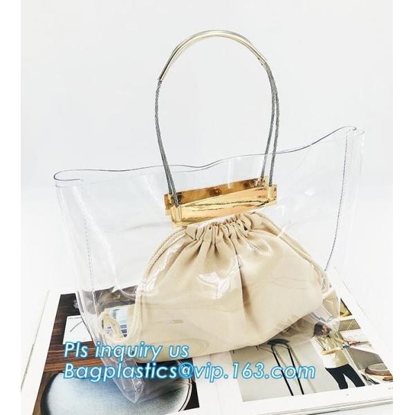 clear pvc bag ring handle handbag teenager handbag, PVC Jelly Tote bag Candy handbag, beach handbag, handle carrier, bag