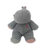 Juguete de animales rellenos personalizado Cara amable para niños Hipopótamo con terciopelo de 10 mm