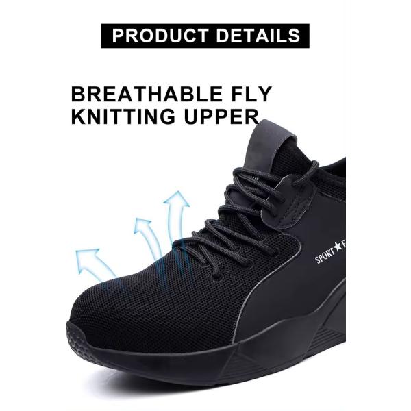 2024 мода лето проницаемые стальные пальцы ног случайные ботинки для труда промышленной безопасности легкого веса обувь для мужчин