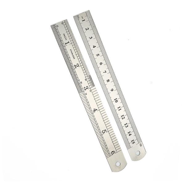 Dos componentes do metal da régua 6 da polegada 15cm fita métrica de aço inoxidável da prova da oxidação para a escola