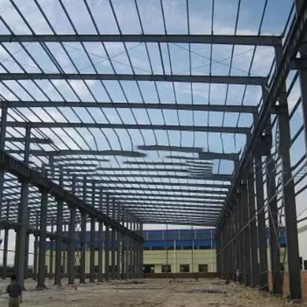 Welded H Section Prefabricated Steel Building Custom Metal Warehouse Buildings