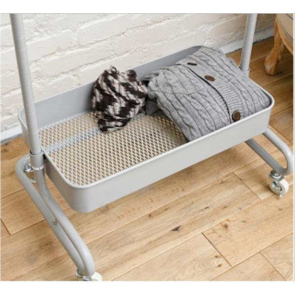Mobile 61.5cm Length 45kg Bearing Steel Clothes Rack