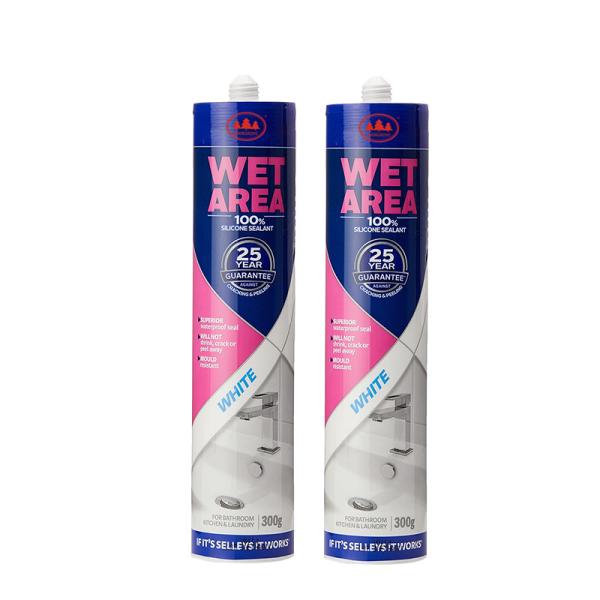 25 ans garantie 100% sédatif en silicone zone humide anti humidité carreaux de salle de bain 300g blanc