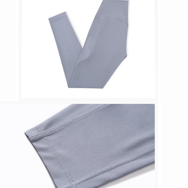 Hip Lifting High Waisted Tights Pants Nylon Women's Yoga Pants With Side Pockets