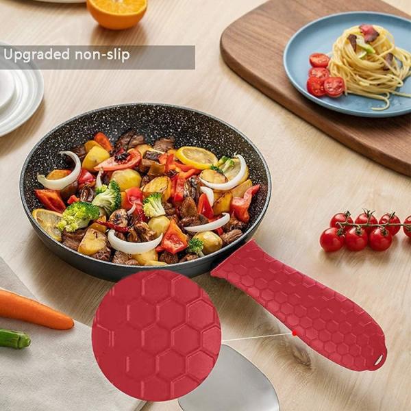 Силиконовый держатель горячей ручки Устойчивый к жары чугунный ковёр Скилеты Ручки Грипп Покрытия для кастрюли