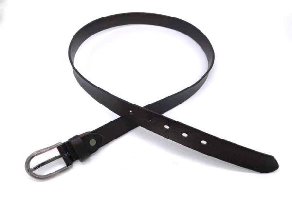 Long Buckle Black 125cm Womens Genuine Leather Belt