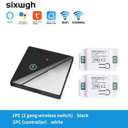 SIXWGH Tuya Wifi Connected Light Switch Home Automation Touch Wall Switch Controller
