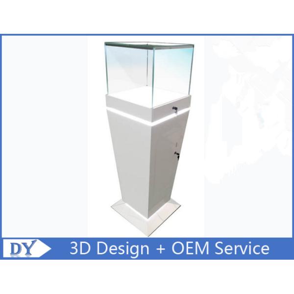 Supplier manufacturer wooden glass full assamble exhibition showcase with lock