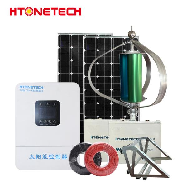 Sistema Solar Mono Grade B Conectado à Rede com Gerador de Turbina Eólica de Eixo Horizontal