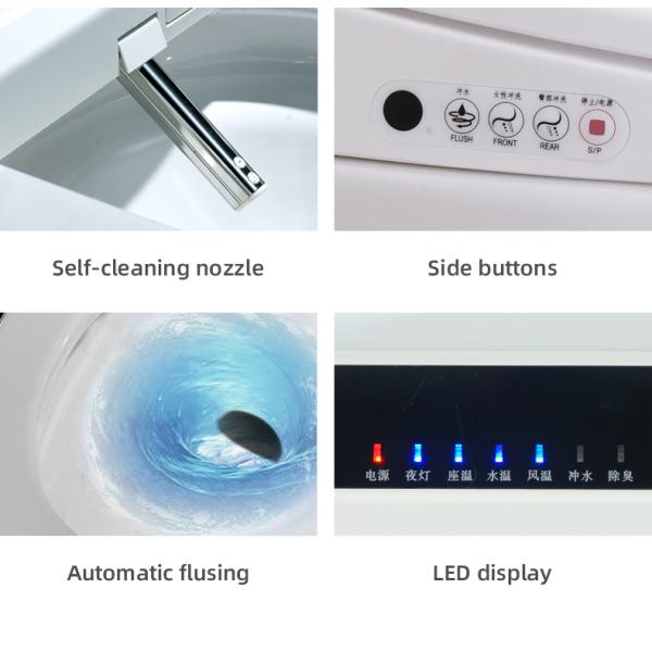 Retrete inteligente electrónico de cerámica de una pieza, retrete eléctrico integrado