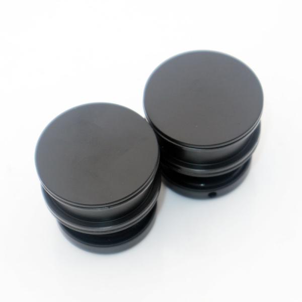 Kit de porta de chuveiro de forma redonda de forma de bandeja preta para 8-12 mm de vidro seguro