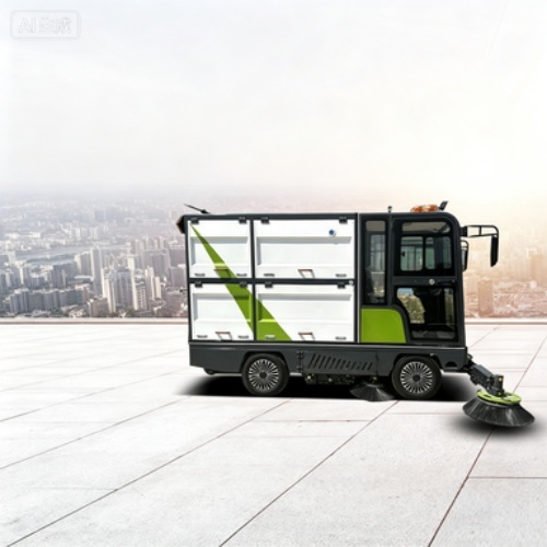 Ride‑on Industrial Electric Road Sweeper for Street Debris Collection & Road Cleaning