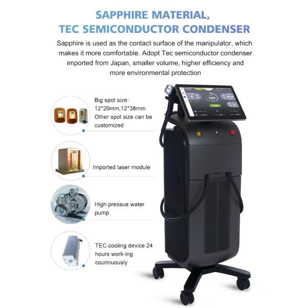 Medical Aesthetics Titanium Ice Laser Soprano Hair Removal Machine With Advanced Cooling System