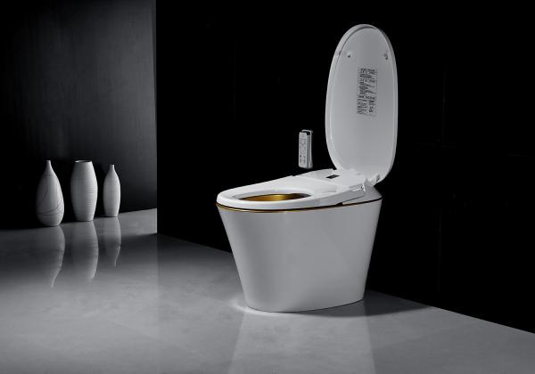 Integrated Electric Bathroom Smart Toilet With Self Closing Intelligent Toilet Seat