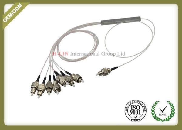 0.9mm Steel Tube Fiber Optic Cable Splitter 1x8 , Plc Optical Splitter GPON System