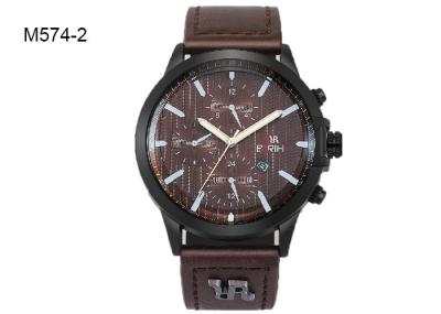 Business Men's Quartz Watch Analog Chronograph Date Leather Band Dress Watch M574