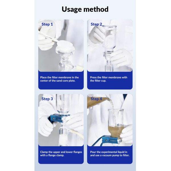 Laboratory Analysis Glass Solvent Vacuum Filtration Distillation Apparatus Vacuum Suction Filter Device