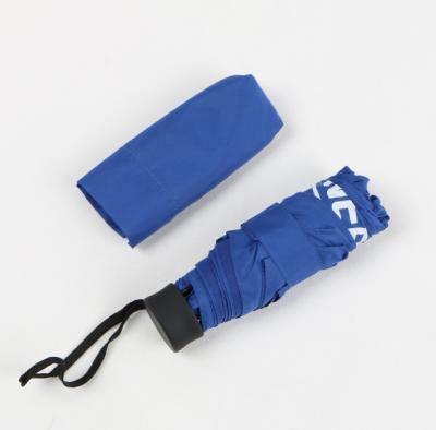 Blue Five Fold Micro Travel Umbrella , Fancy Sun Sturdy Compact Umbrella
