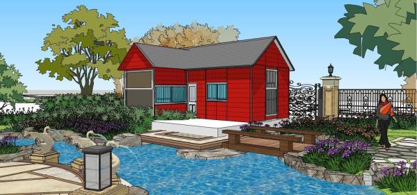 Estrutura de aço Modular 40FT Flat Pack Container de remessa Villa Casa para compradores finais