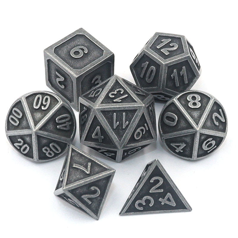Customized Color Zinc Alloy Metal Dice with Soft Hand Feeling for DND and RPG Games
