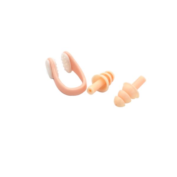 Reusable Silicone Swimming Ear Plugs with Nose Clip for 30dB Noise Reduction