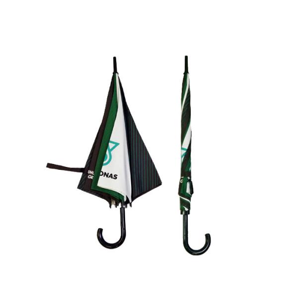 27 pouces x8k Noir Matte cadre de fibre de verre parapluie de golf publicité parapluie couleur couture logo personnalisé