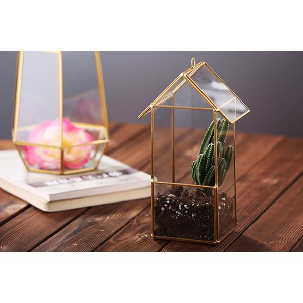 House Shaped Geometric Succulent Terrarium , Jewelry Holder Air Plant Container