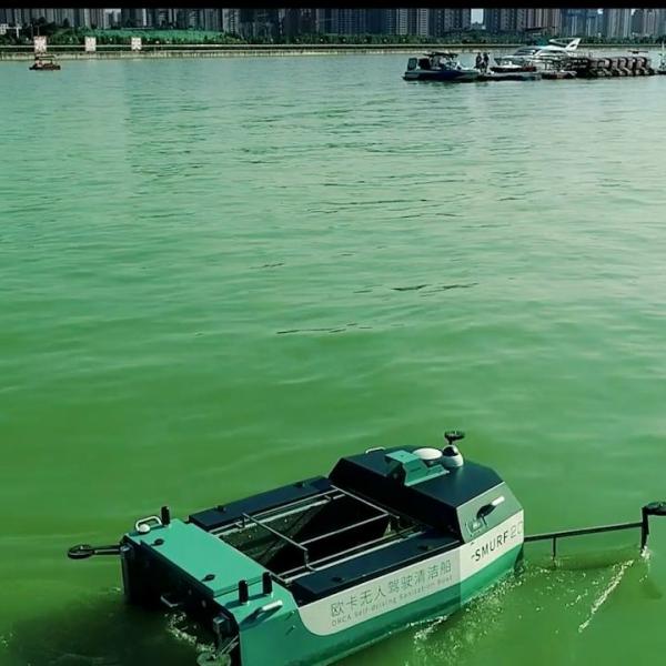 Electric Thruster River Cleaning Boat RTK High Precision Positioning