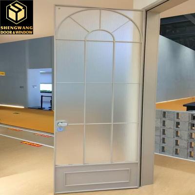 Fireproof Black Large Aluminum Sliding Glass Doors Kindergarten Commercial Aluminum Glass Door