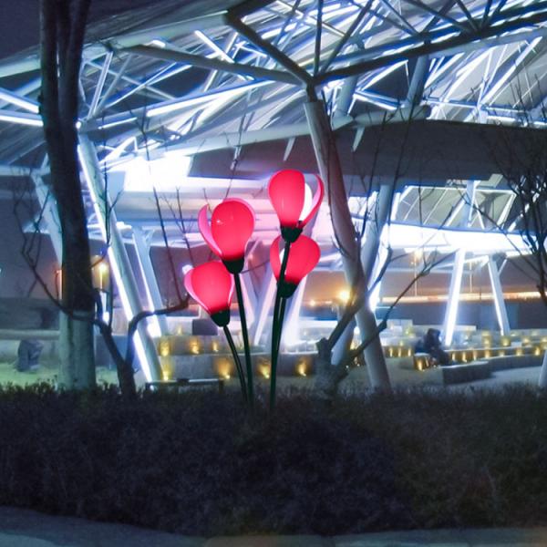 LED Acrylic Three leaf lamp landscape simulation lamp garden lawn lamp park forest villa lawn lighting lamps