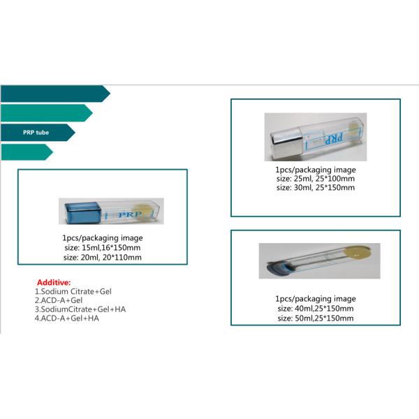 Relieve Pain PRP Test Tube 20ml ACD-A With GEL For OA Treatment
