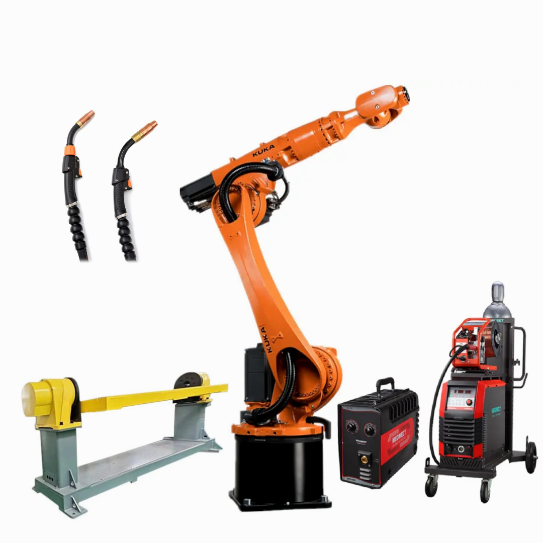 Рука робота заварки KUKA KR16 R1610 с позиционером CNGBS и сварочным аппаратом Mig