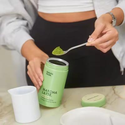 Custom Service Provided Round Cylindrical Coffee Tin Can Jar Matte Black Tea Tin Container For Tea Coffee Tinplate Box