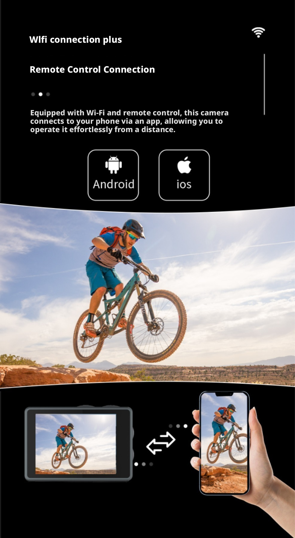 DLC M40TRW 5K Dual Screen Action Camera Waterproof WiFi Remote External Microphone Supported Outdoor Vlog Recording Wide Angle