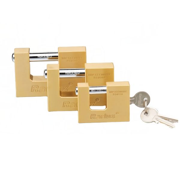 Rarlux Heavy Duty Anti-Rust Brass Rectangular Copper Padlock 70mm 90mm Waterproof Key Top Security Model WB Zhejiang China