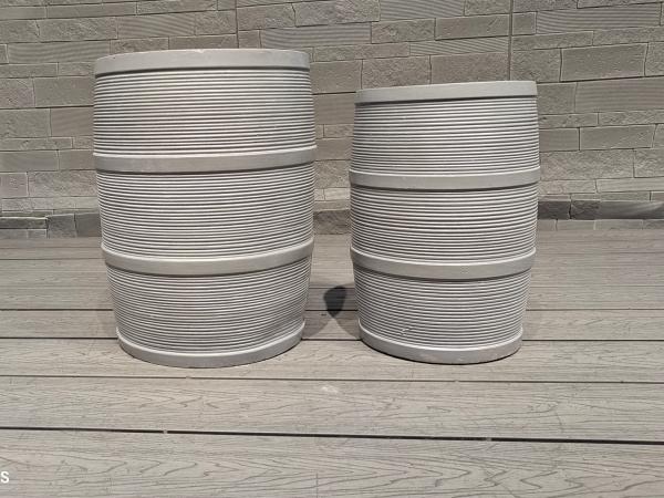 Modern Waterproof Large Fiber Clay Garden Planters Outdoor