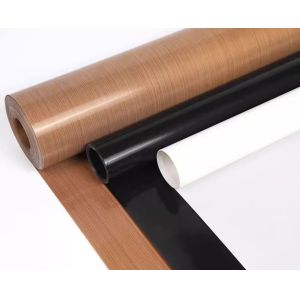 Black PTFE Coated Fiberglass Fabric with High Break Down Voltage and Non Stick Surface for Industrial Use
