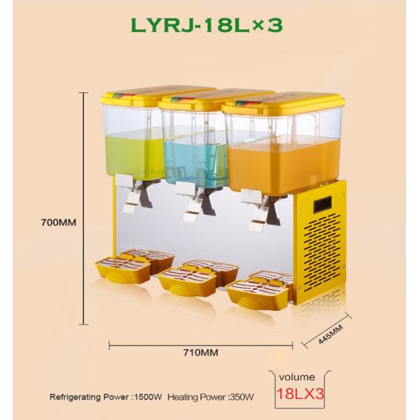 Wellcooling 3 Bowls Cold Drinks Juicer Dispenser