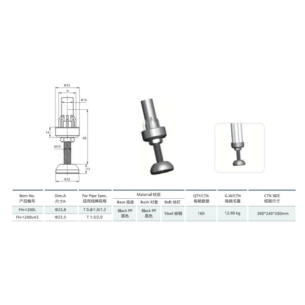 Ноги Ловес пластмассы регулируемые выравнивая для промышленного шкафа таблицы мебели