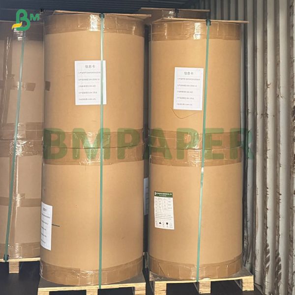 FDA Certified White MG Bleached Kraft Paper With PE Lamination Processing
