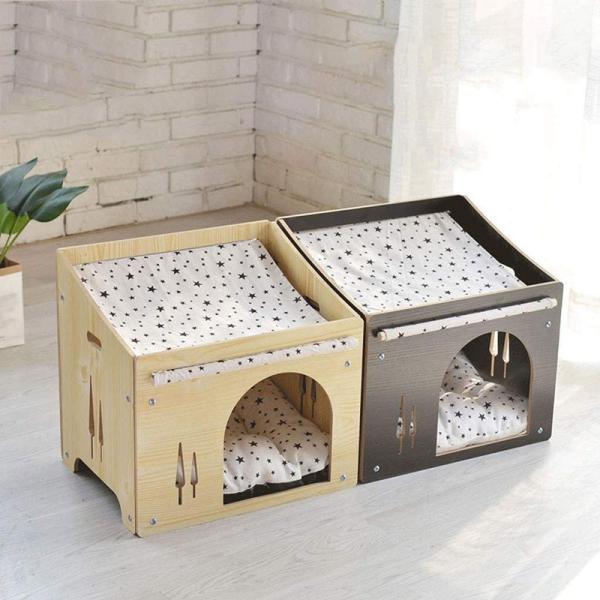 Customized Wooden Cat Shelter Room Timber Dog House