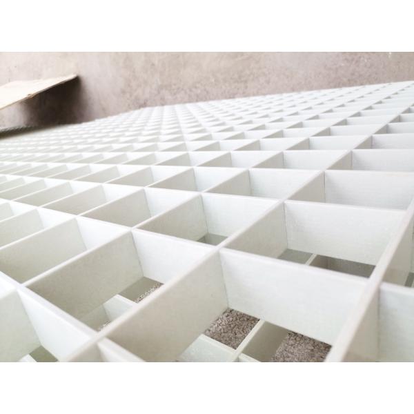 Cutting Service 50x50mm Big Mesh FRP Grating Fence Fiberglass Air Ventilation Grille