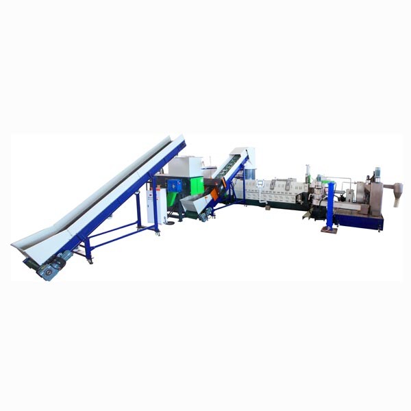 300kg/Hr Horizontal Plastic Pelletizing Recycling Machine Two Stage With Cutter