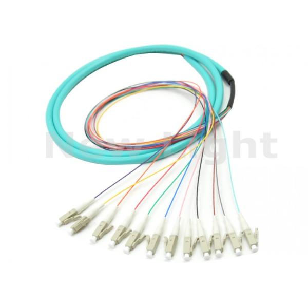 Зеленый гибкий провод волокна ЛК ОМ3, кабель оптического волокна ядра длины 12 1.5М мультимодный