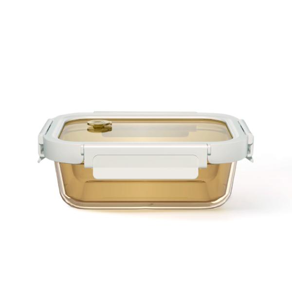 New Design Amber Color Glass Food Storage Boxes With Different Lid